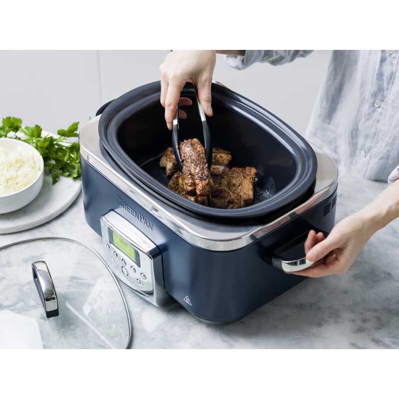 GreenPan Slow Cooker 6L Oxford Blue image number 1